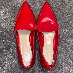 Red loafer flats NWOT